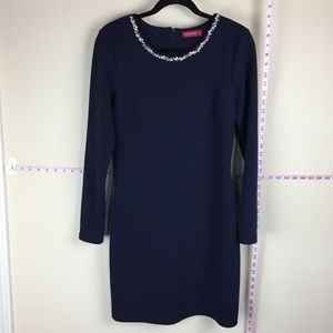 🌞Sahara Long Sleeve Dress Embellished Neck Line